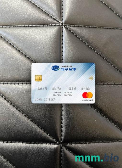 South Korea Daegu bank wygląd zdjęcia mastercard skan PSD + zdjęcie
